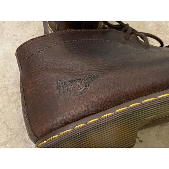 Dr Martens 1B61 Brown Leather Chukka Boots Men’s Size 13 Soft-Toe WORN 5X WOW - Picture 4 of 12